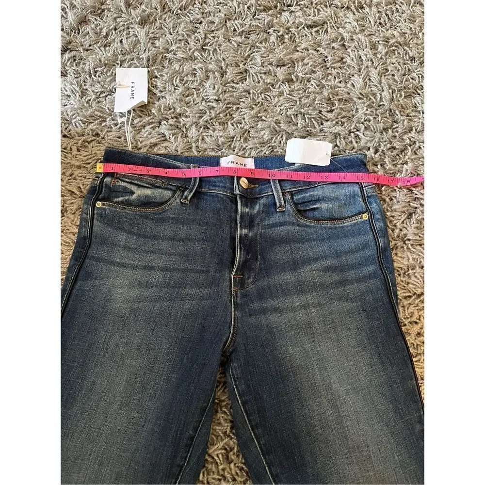FRAME Denim Le High Skinny Jeans with Tuxedo Piping